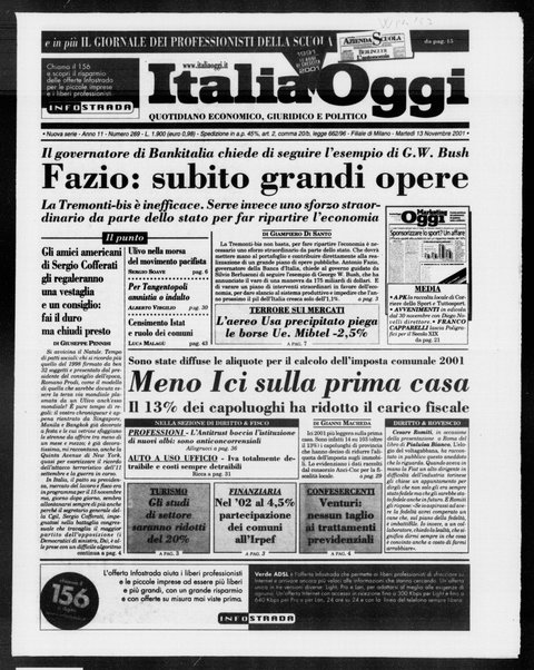 Italia oggi : quotidiano di economia finanza e politica